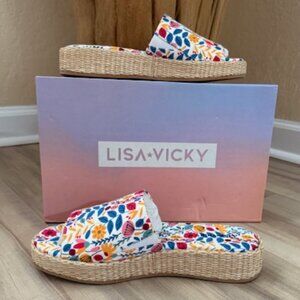 Lisa Vicky Slide Sandal Smile2-V Wild Flower NWT